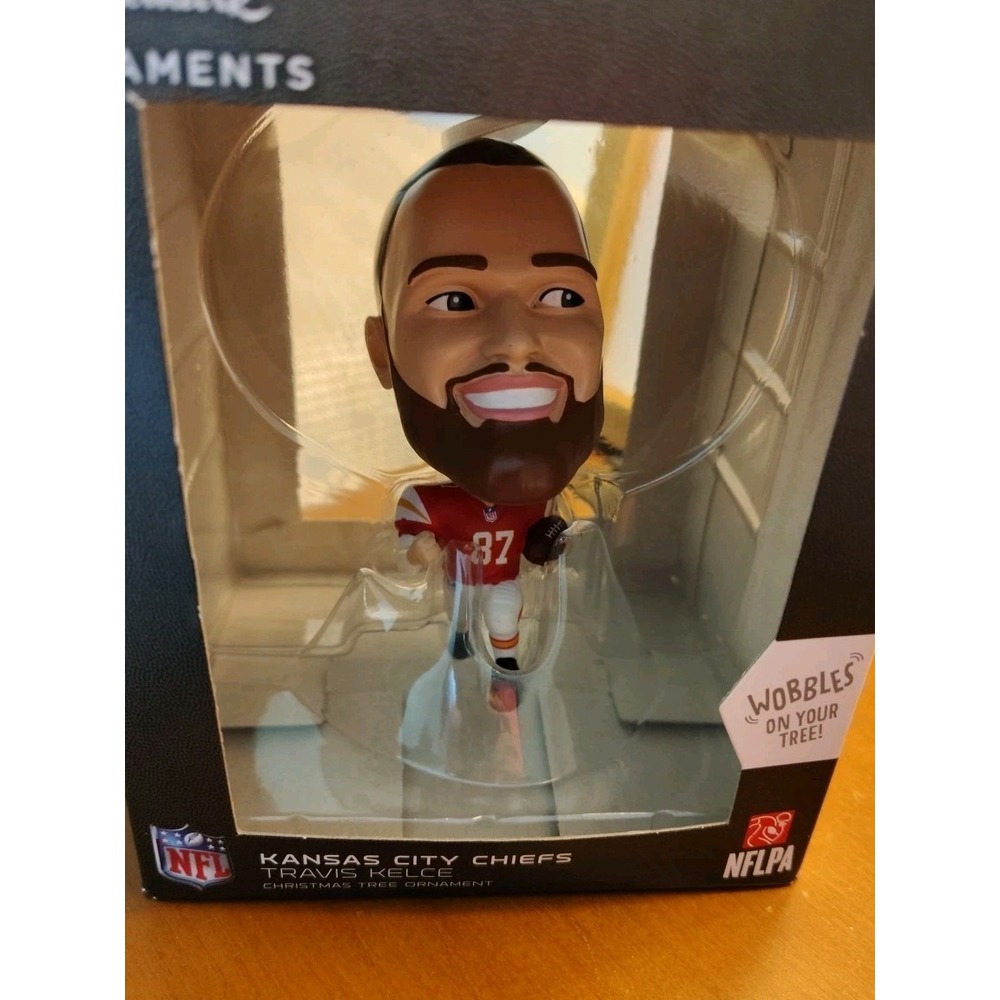 NEW Hallmark Wobbles Ornament Travis Kelce #87 Kansas City Chiefs NFLPA - Picture 2 of 12